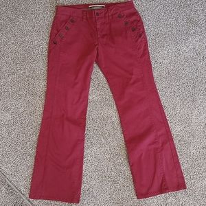 Anthro Pants Daughters of the Liberation Red Size 10